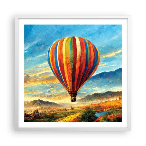 Plakat i hvid ramme - I stilhed kan du se mere - 60x60 cm