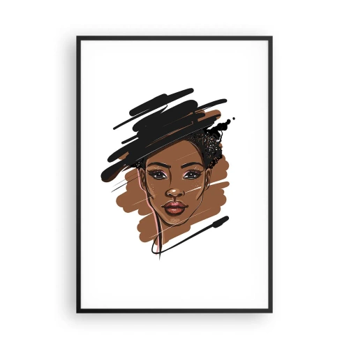 Plakat i sort ramme - Sød som chokolade - 70x100 cm