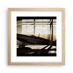 Plakat i ramme af lyst egetræ - Resten af krigeren - 30x30 cm