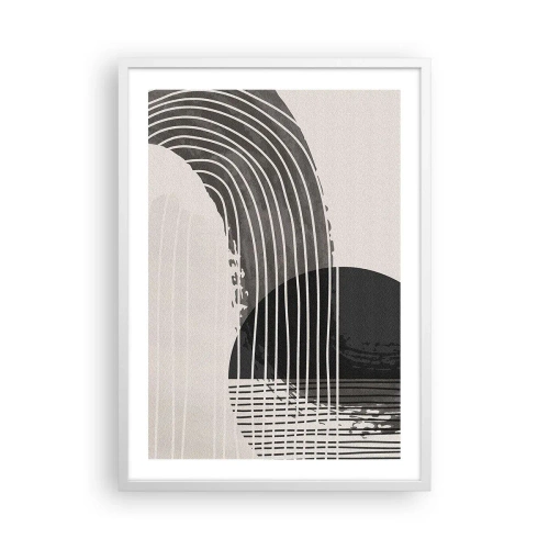 Plakat i hvid ramme - Derhen og tilbage - 50x70 cm