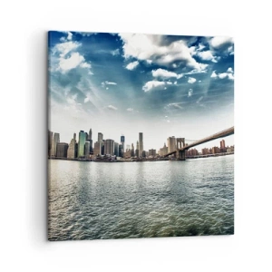 Lærredstryk - Billede på lærred - Glas ø - 50x50 cm