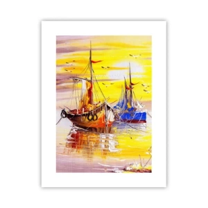 Plakat - Et velfortjent hvil i havnen - 30x40 cm
