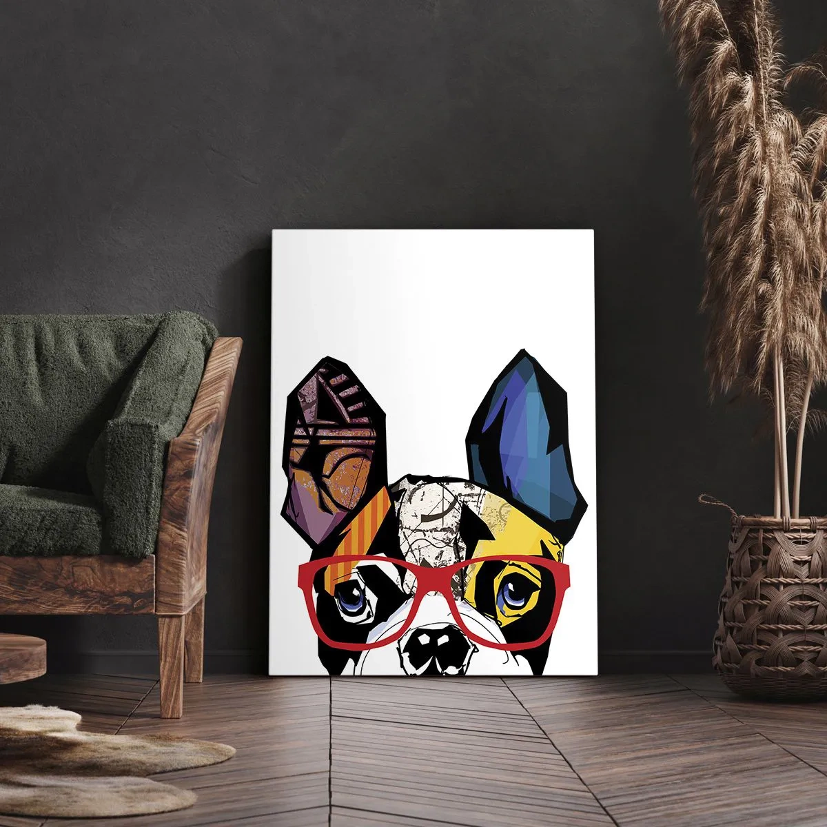 Lærredstryk - Billede på lærred - Intellektuel - 50x70 cm