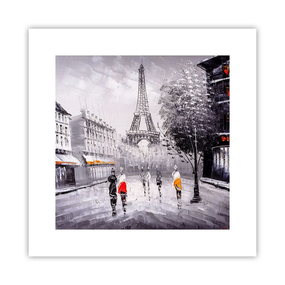 Plakat - En parisisk spadseretur - 30x30 cm