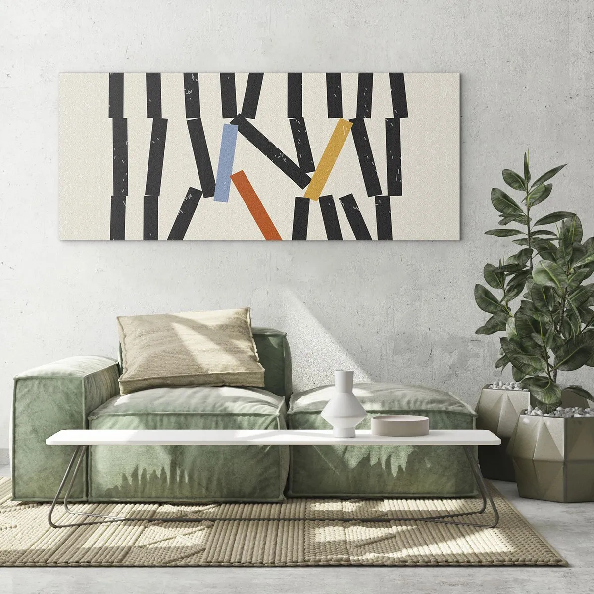 Billede på glas - Dominoer - komposition - 100x40 cm
