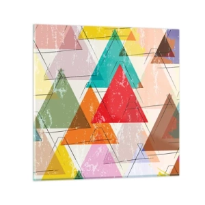 Billede på glas - Tre og tre - 50x50 cm