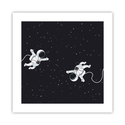 Plakat - Rummet vikler sig sammen - 40x40 cm