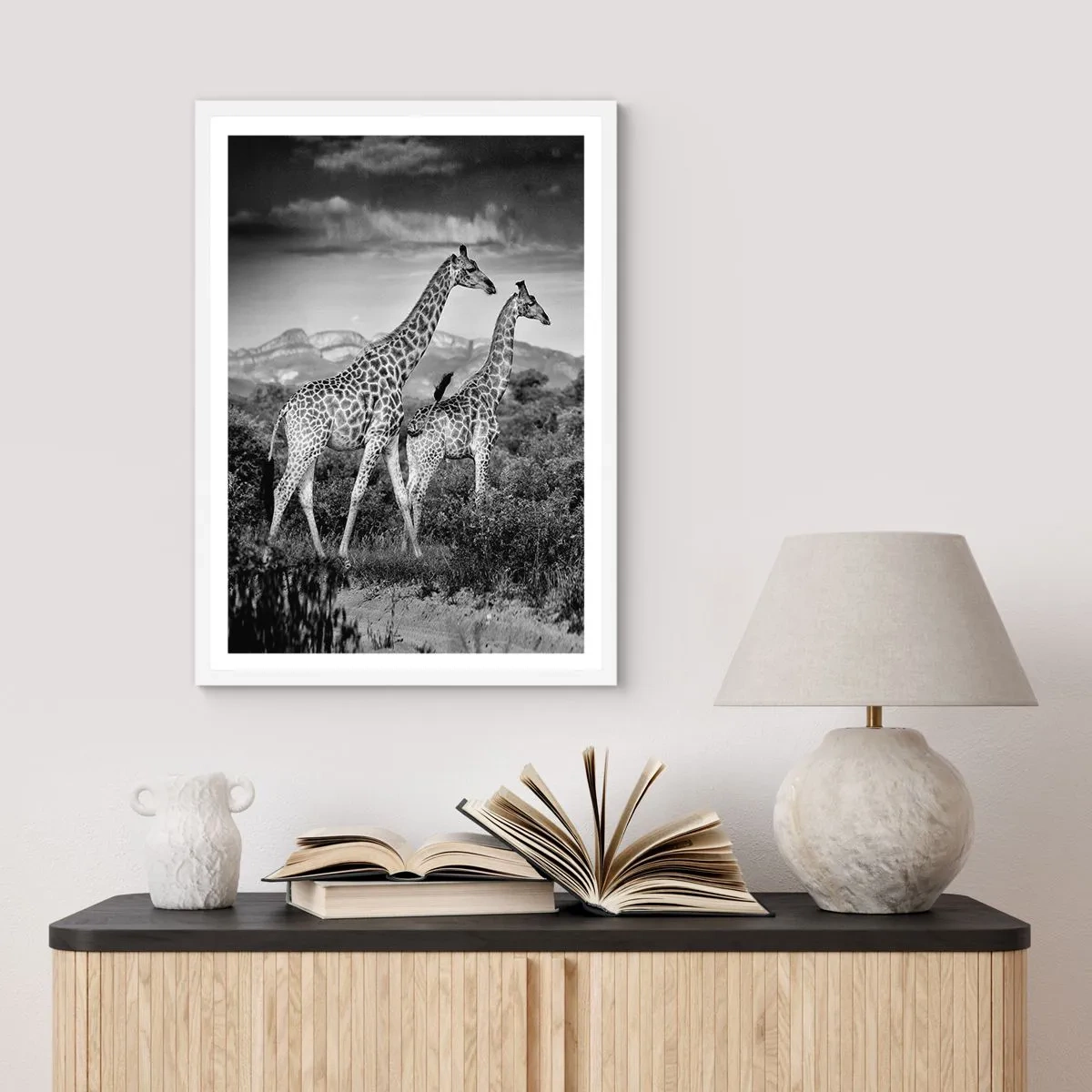Plakat i hvid ramme - Afrikas overklasse - 30x40 cm