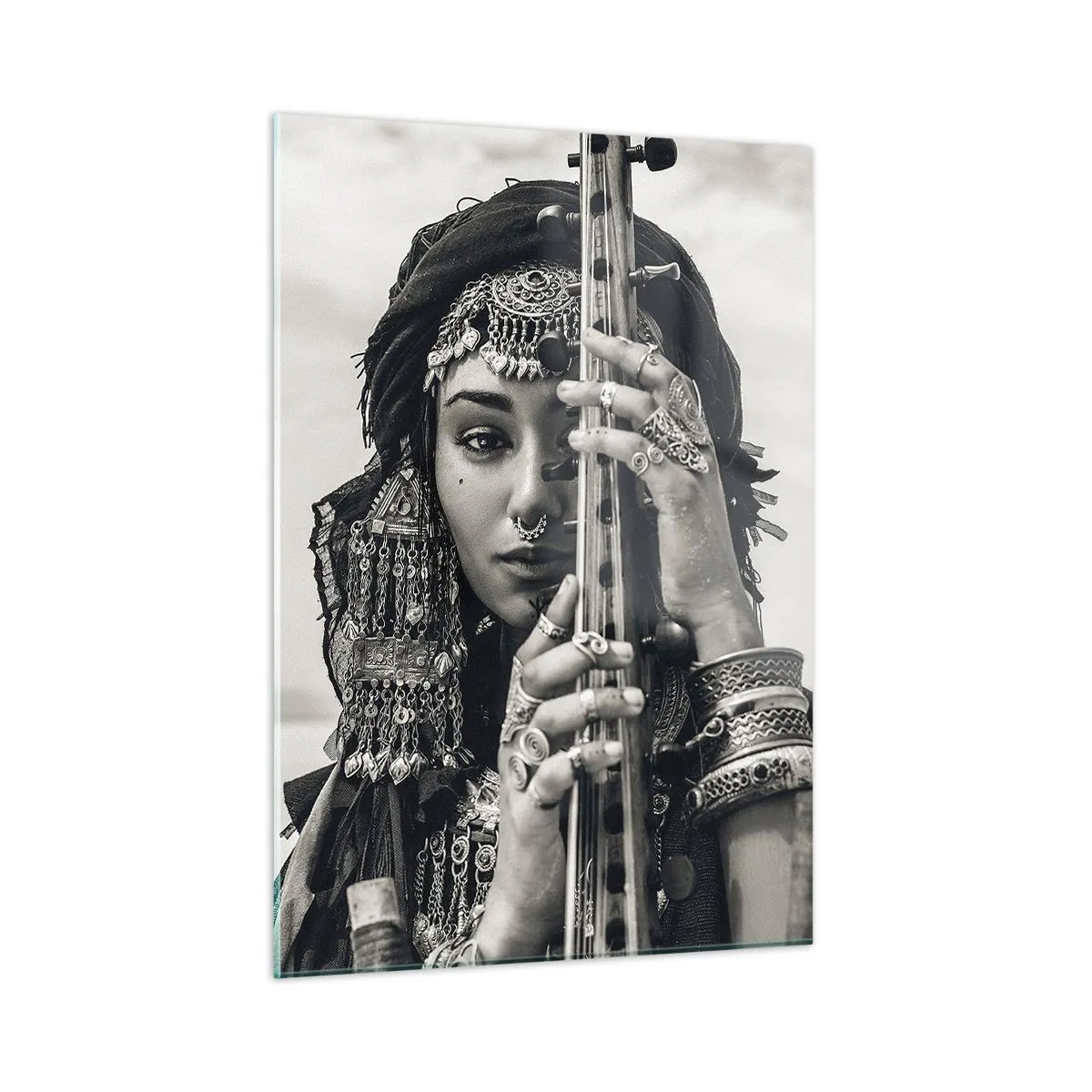 Billede på glas - Selve den orientalske musik - 50x70 cm