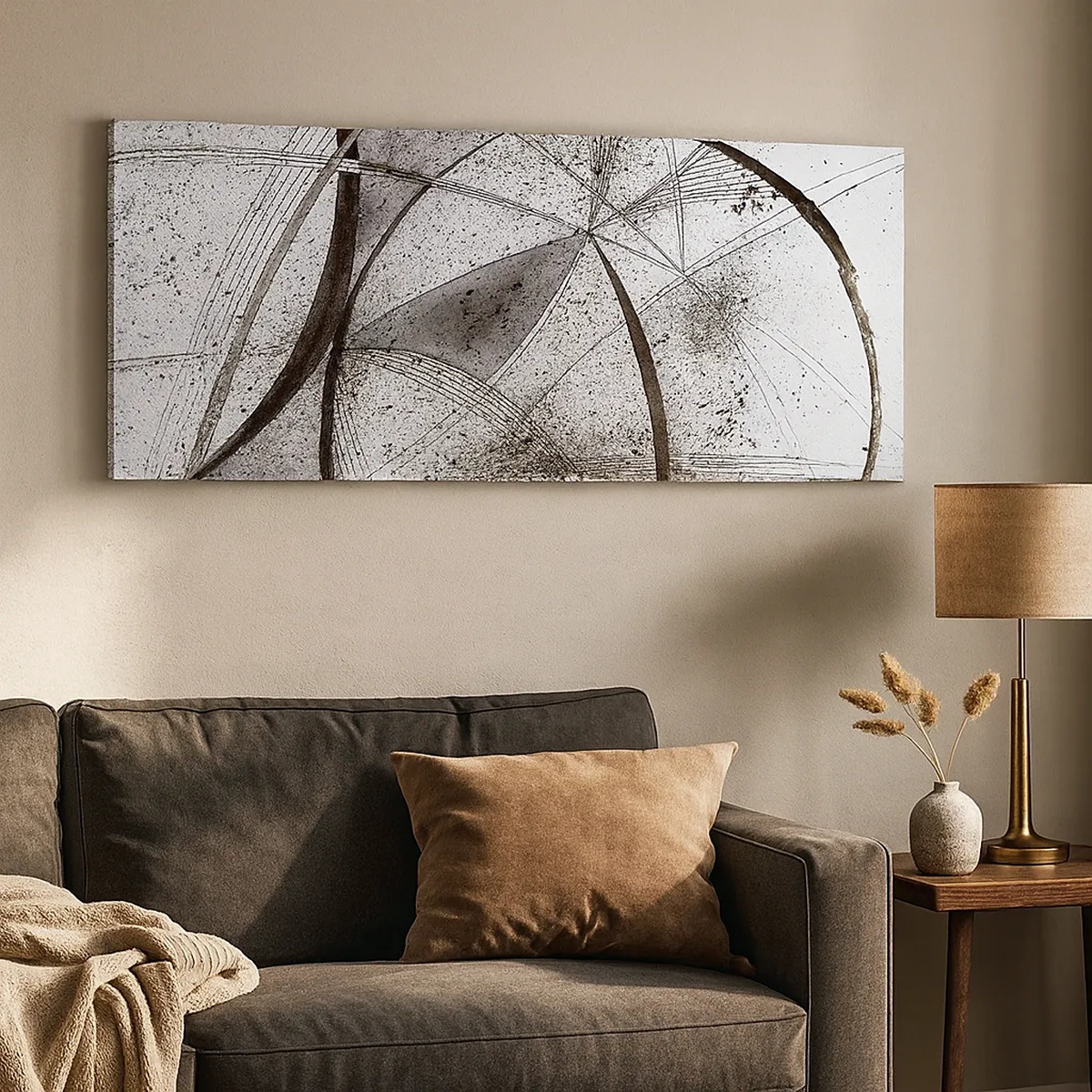 Lærredstryk - Billede på lærred - Futuristisk fantasi - 30x30 cm