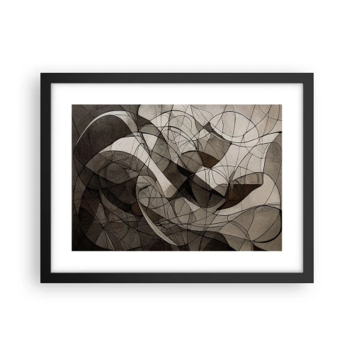 Plakat i sort ramme - Cirkulation af jordens farver - 40x30 cm