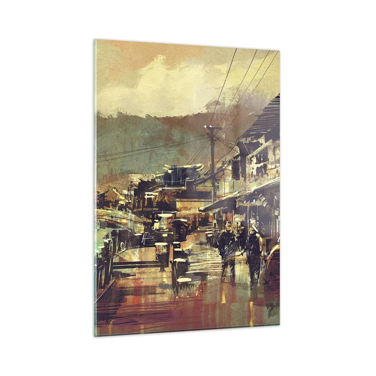 Billede på glas - Livet som et væld af gråt - 50x70 cm