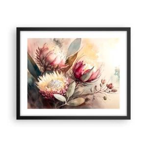 Plakat i sort ramme - I profil og en face - 50x40 cm