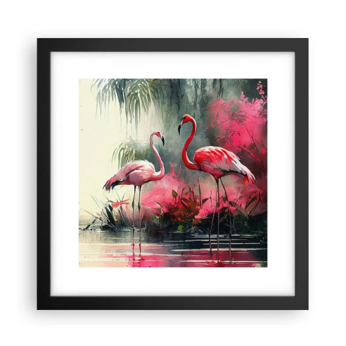 Plakat i sort ramme - En lektion i naturlig charme - 30x30 cm