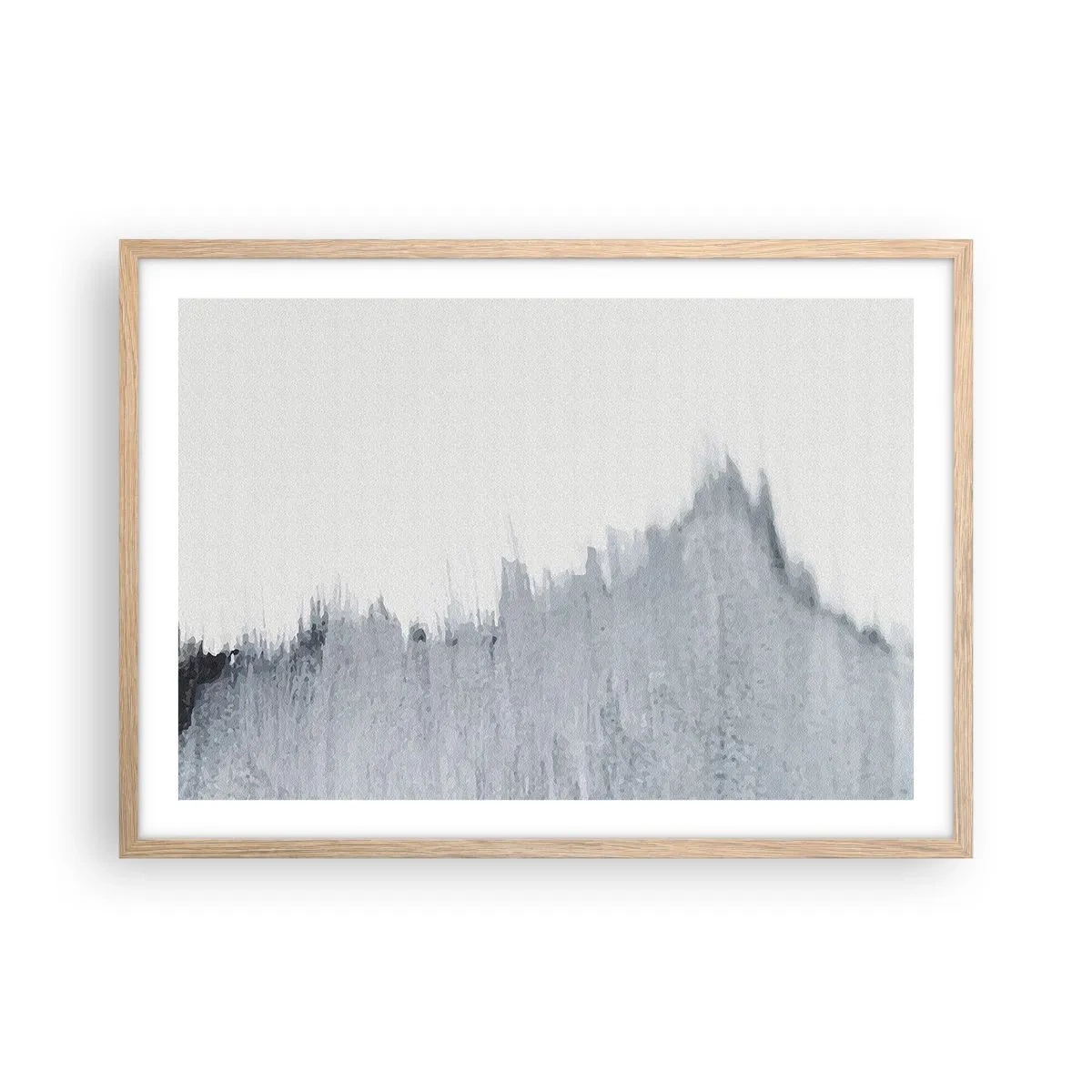 Plakat i ramme af lyst egetræ - Mystisk plade - 70x50 cm