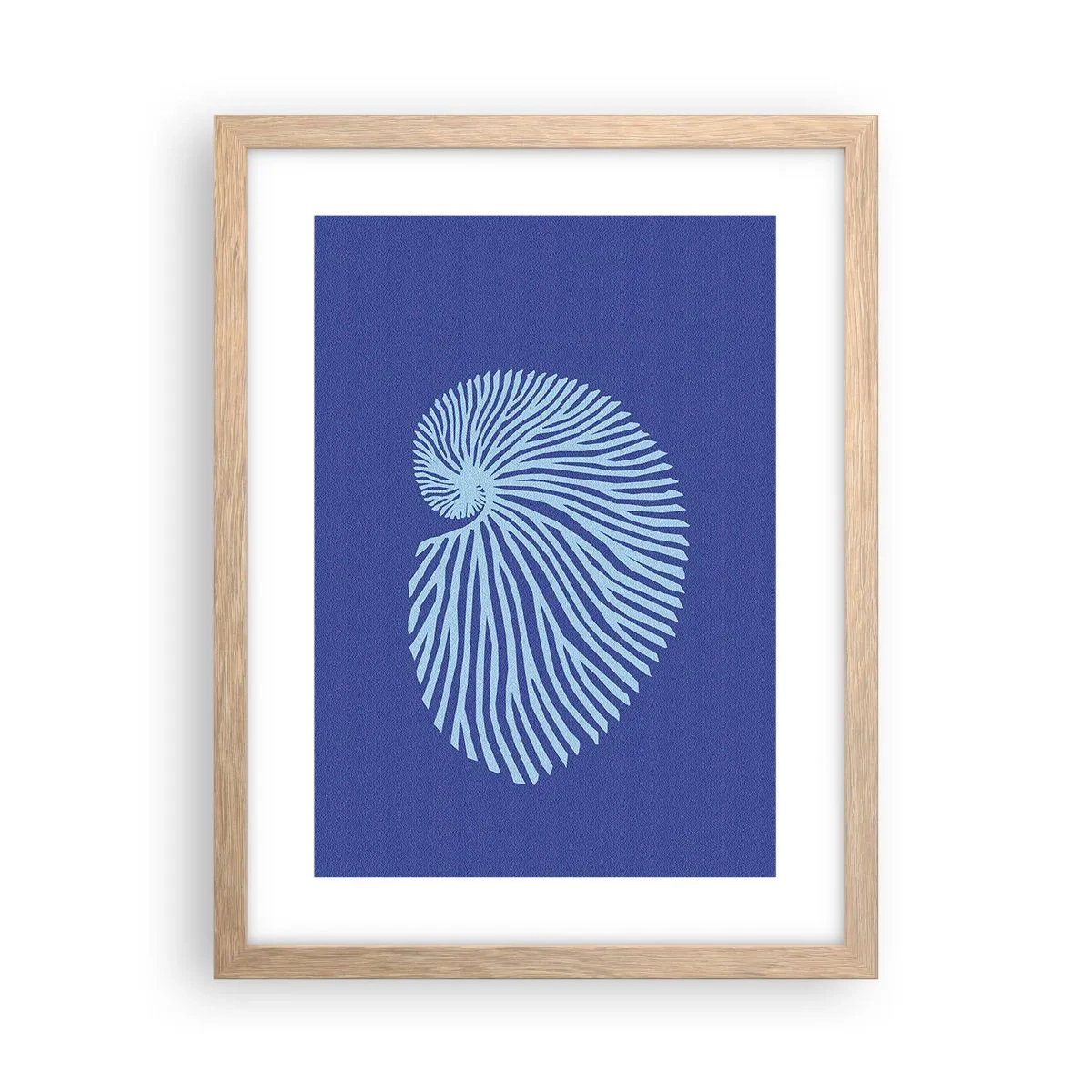 Plakat i ramme af lyst egetræ - Fødsel af en skal - 30x40 cm