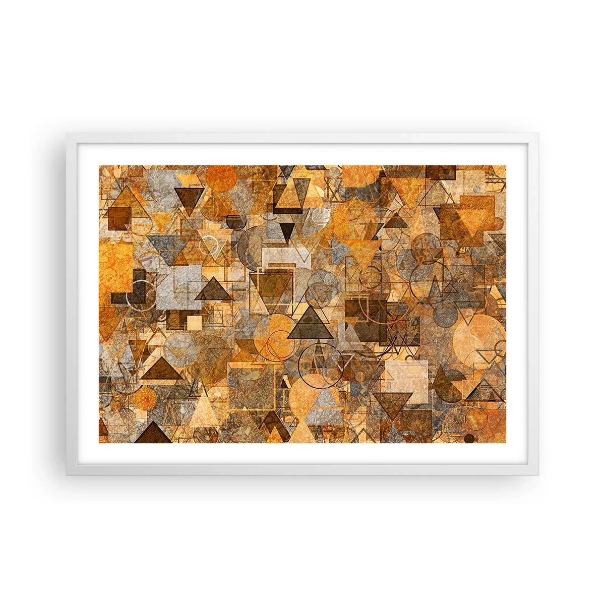 Plakat i hvid ramme - Verden i form - 70x50 cm