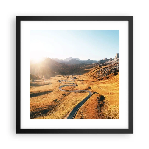 Plakat i sort ramme - I en gylden dal - 40x40 cm