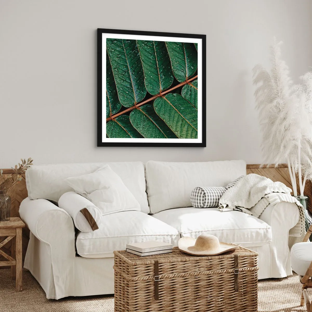 Plakat i sort ramme - I en grøn rytme - 30x30 cm