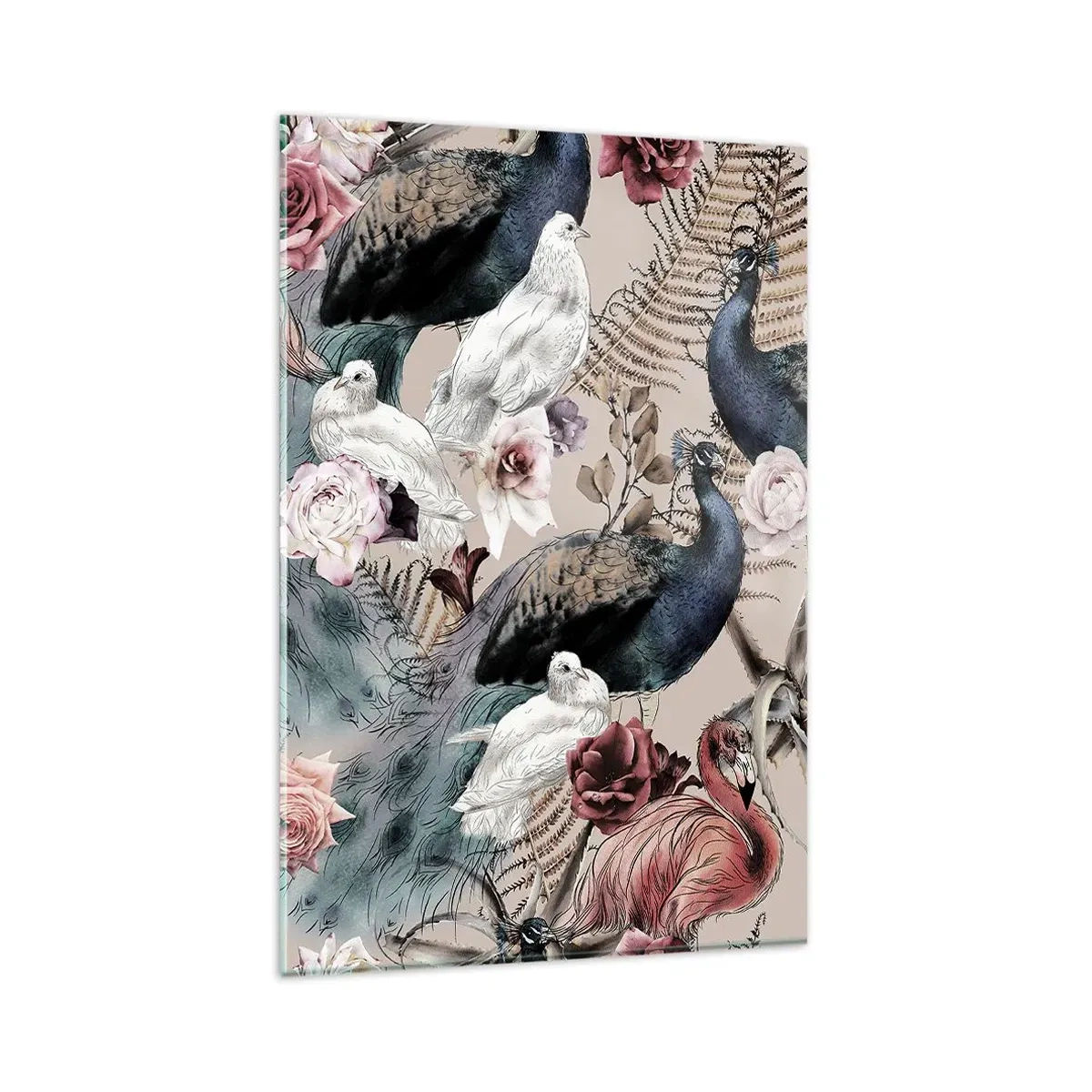 Billede på glas - I paladsets have - 80x120 cm