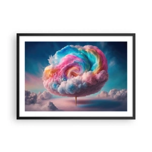 Plakat i sort ramme - En drøm om en forlystelsespark - 70x50 cm