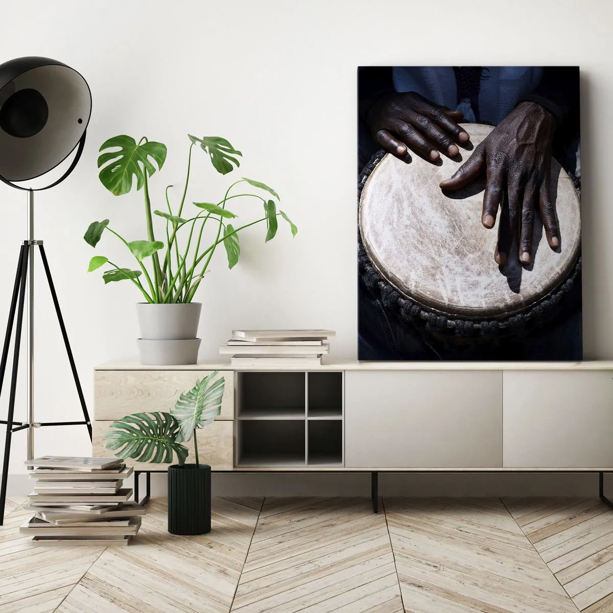 Lærredstryk - Billede på lærred - Lev i takt med din rytme - 50x70 cm