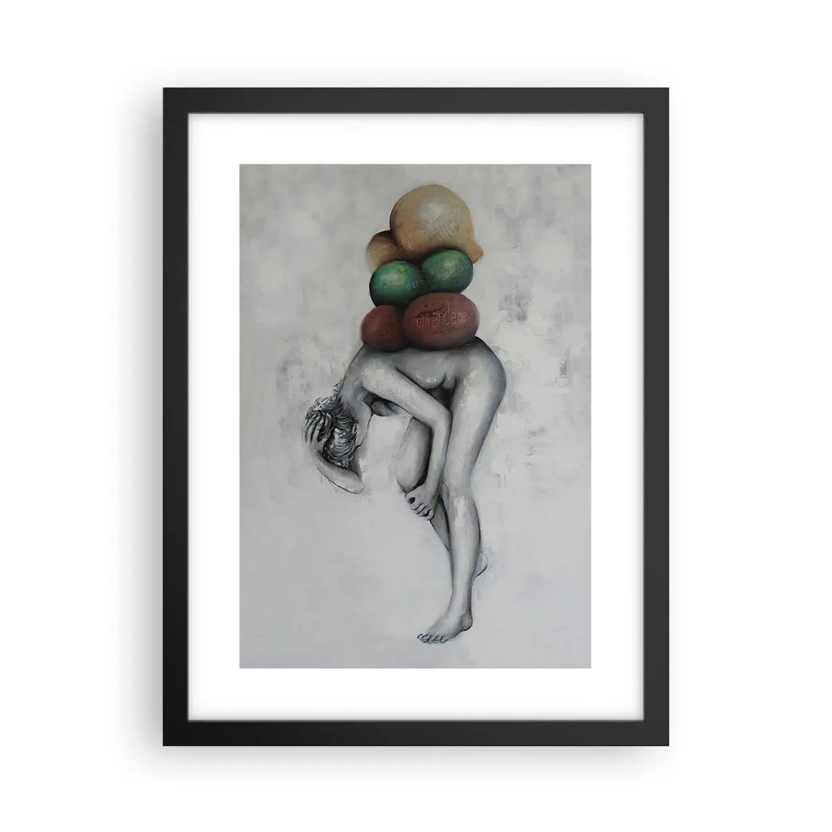 Plakat i sort ramme - Livets byrde - 30x40 cm