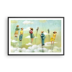 Plakat i sort ramme - Bag din drøm - 91x61 cm