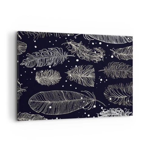 Lærredstryk - Billede på lærred - Fjerede blonder - 100x70 cm