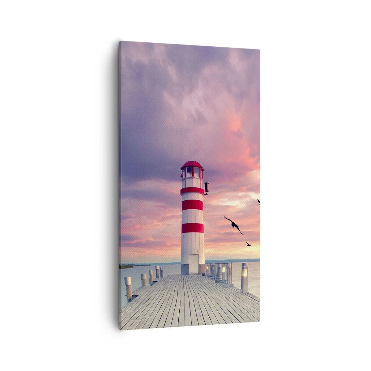 Lærredstryk - Billede på lærred - Det er tid til havnen - 55x100 cm