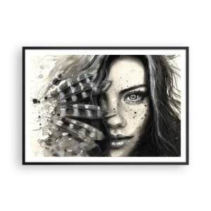 Plakat i sort ramme - Vild skønhed - 100x70 cm