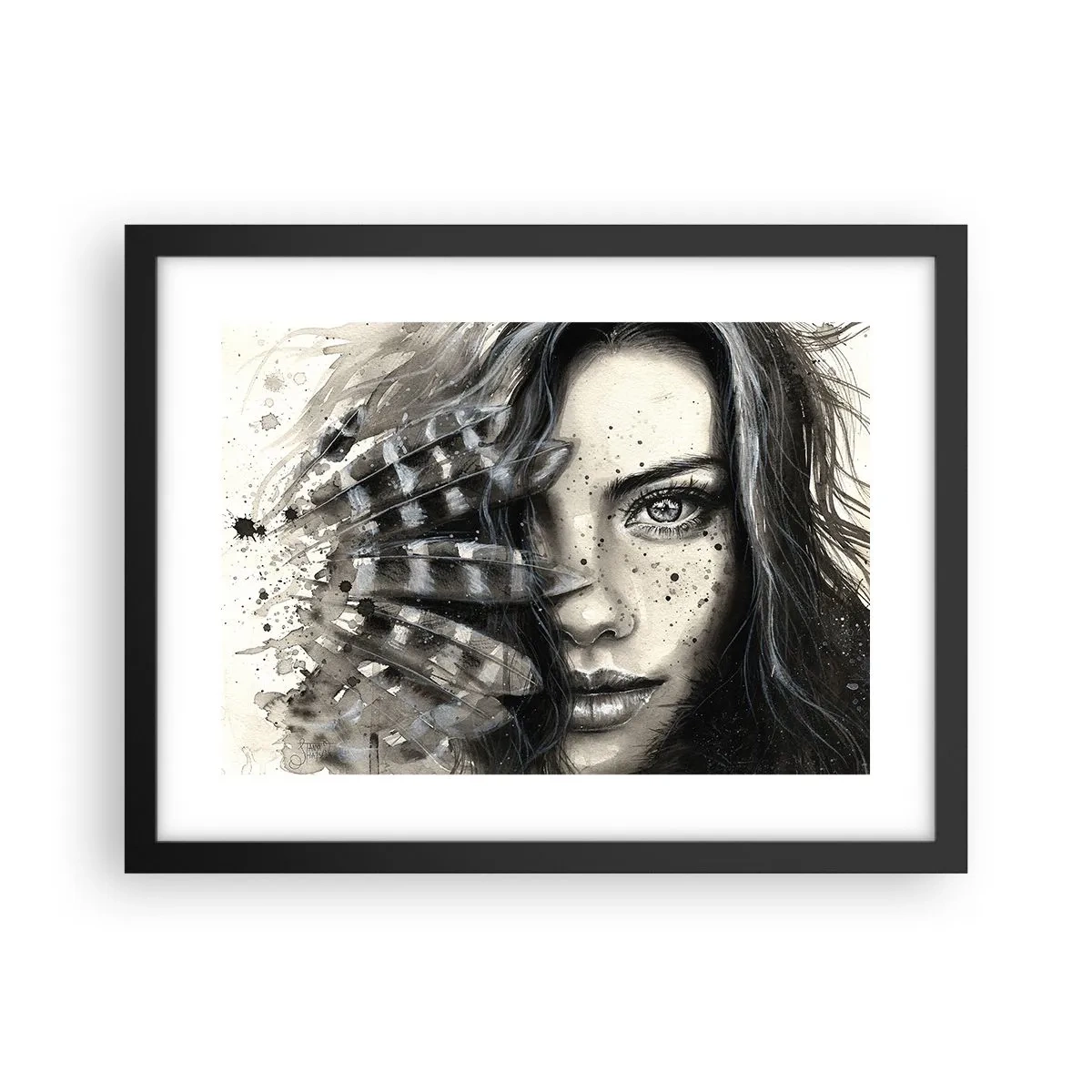 Plakat i sort ramme - Vild skønhed - 40x30 cm