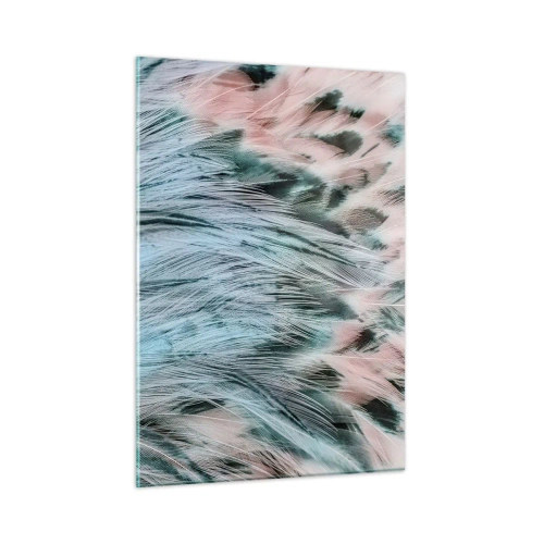 Billede på glas - Safir lyserød fnug - 50x70 cm