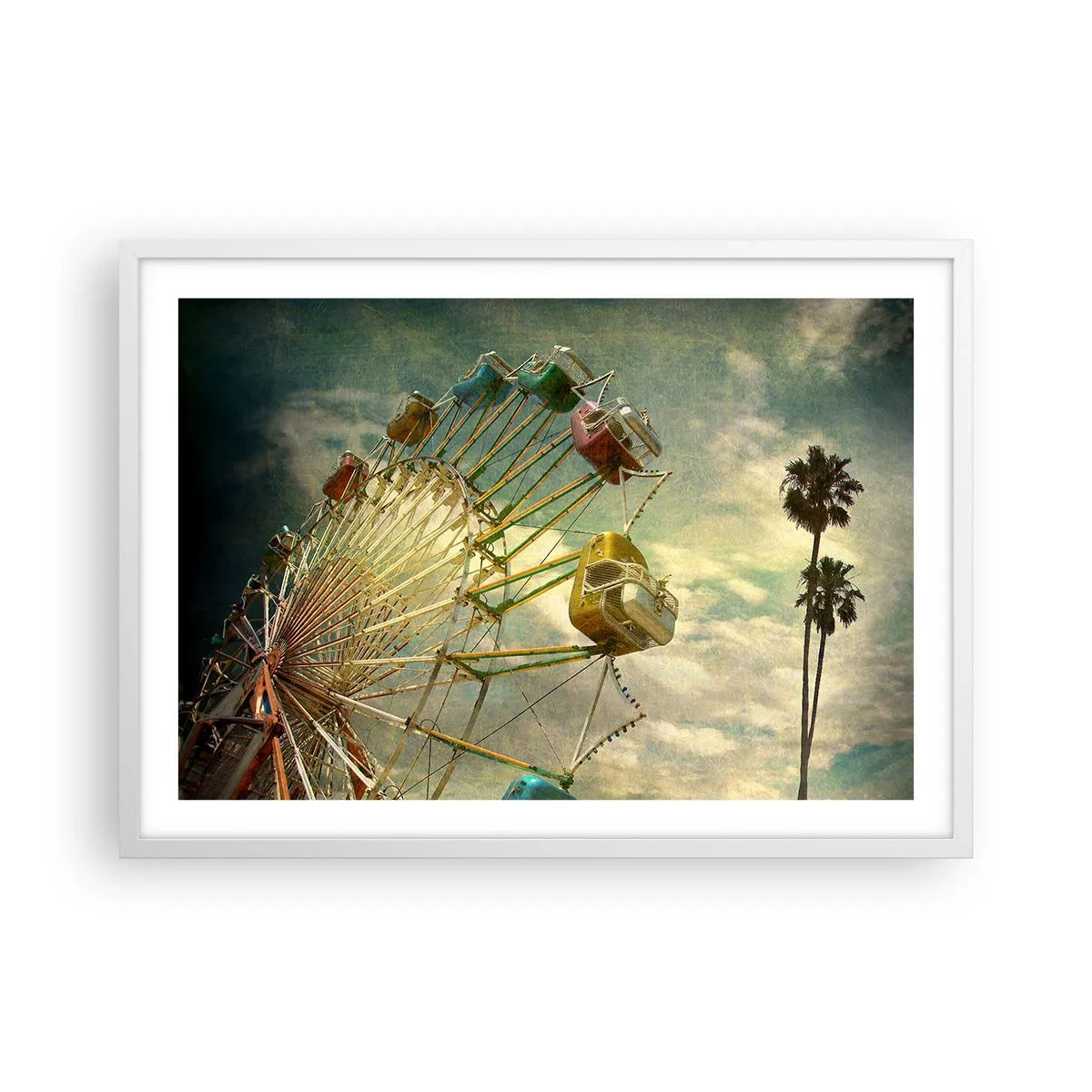 Plakat i hvid ramme - Vil være, vil være sjov.... - 70x50 cm