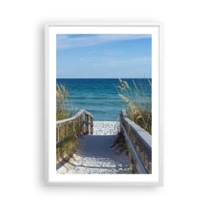 Plakat i hvid ramme - I solen, i vinden - 50x70 cm