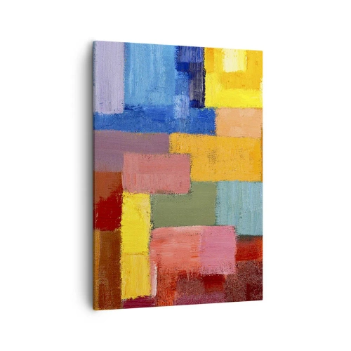 Lærredstryk - Billede på lærred - Hver især forskellige, alle farverige - 50x70 cm