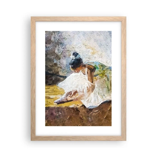 Plakat i ramme af lyst egetræ - Fra et maleri af Degas - 30x40 cm