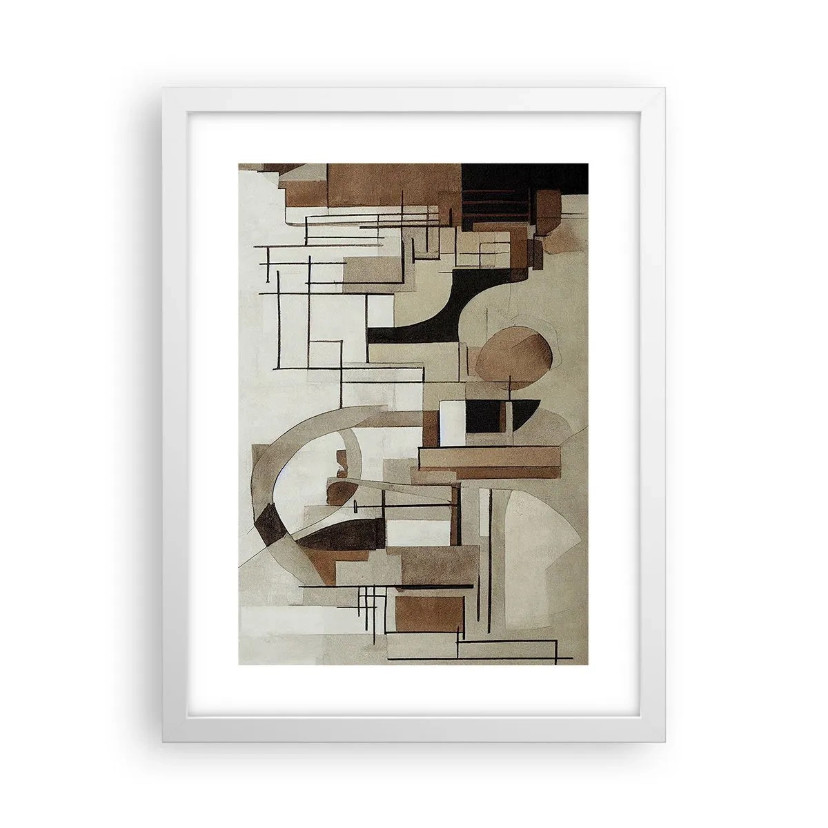 Plakat i hvid ramme - Bybillede 2.0 - 30x40 cm