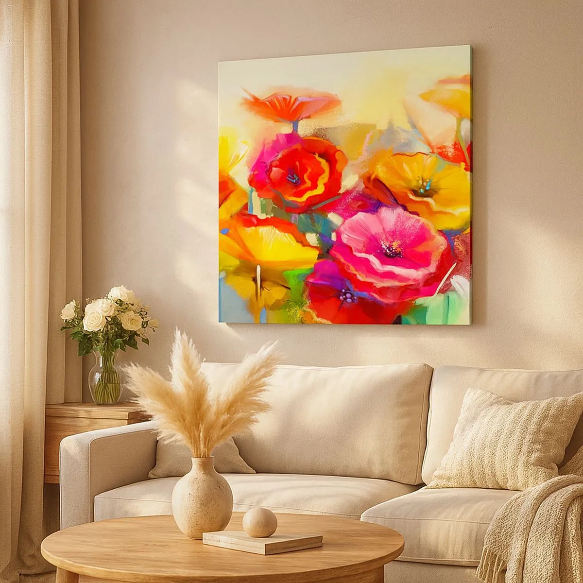 Lærredstryk - Billede på lærred - Ikke kun rødt - 30x30 cm