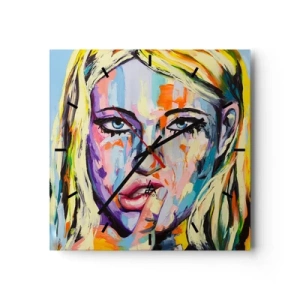 Vægur, Uret - Se hende lige i øjnene - 40x40 cm