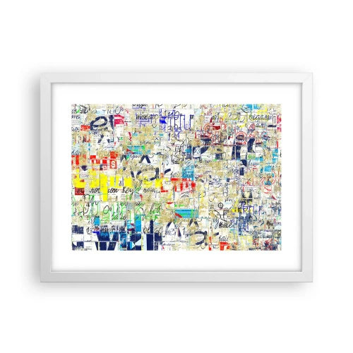 Plakat i hvid ramme - Simpelthen en fryd for øjet - 40x30 cm