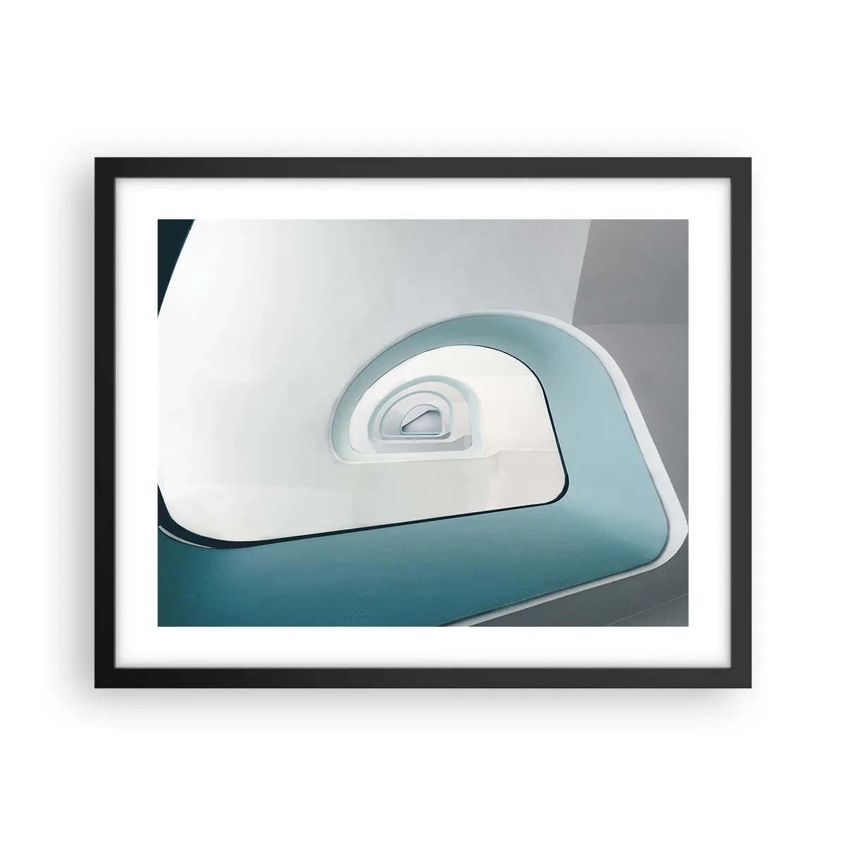 Plakat i sort ramme - Til bunden af det blå - 50x40 cm