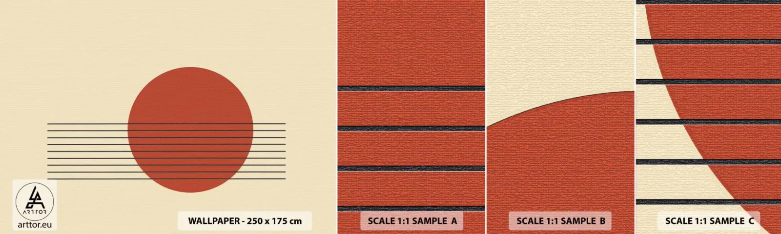 Fototapet Prøve Standard Eco - Og så videre - Abstraktion, Stykke, Grafik - 100x30 cm