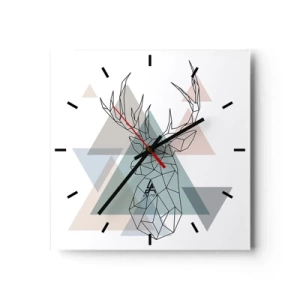 Vægur, Uret - I en geometrisk skov - 30x30 cm