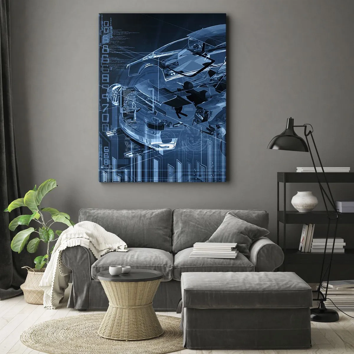 Lærredstryk - Billede på lærred - Teknisk anatomi - 70x100 cm