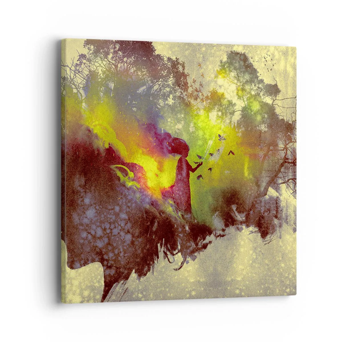 Lærredstryk - Billede på lærred - Moder Natur - 40x40 cm