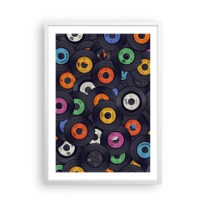 Plakat i hvid ramme - Farver fra klassikerne - 50x70 cm