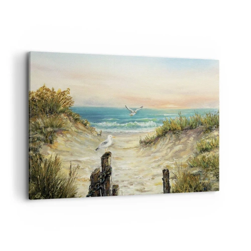 Lærredstryk - Billede på lærred - Vindstille tilbagetog - 120x80 cm