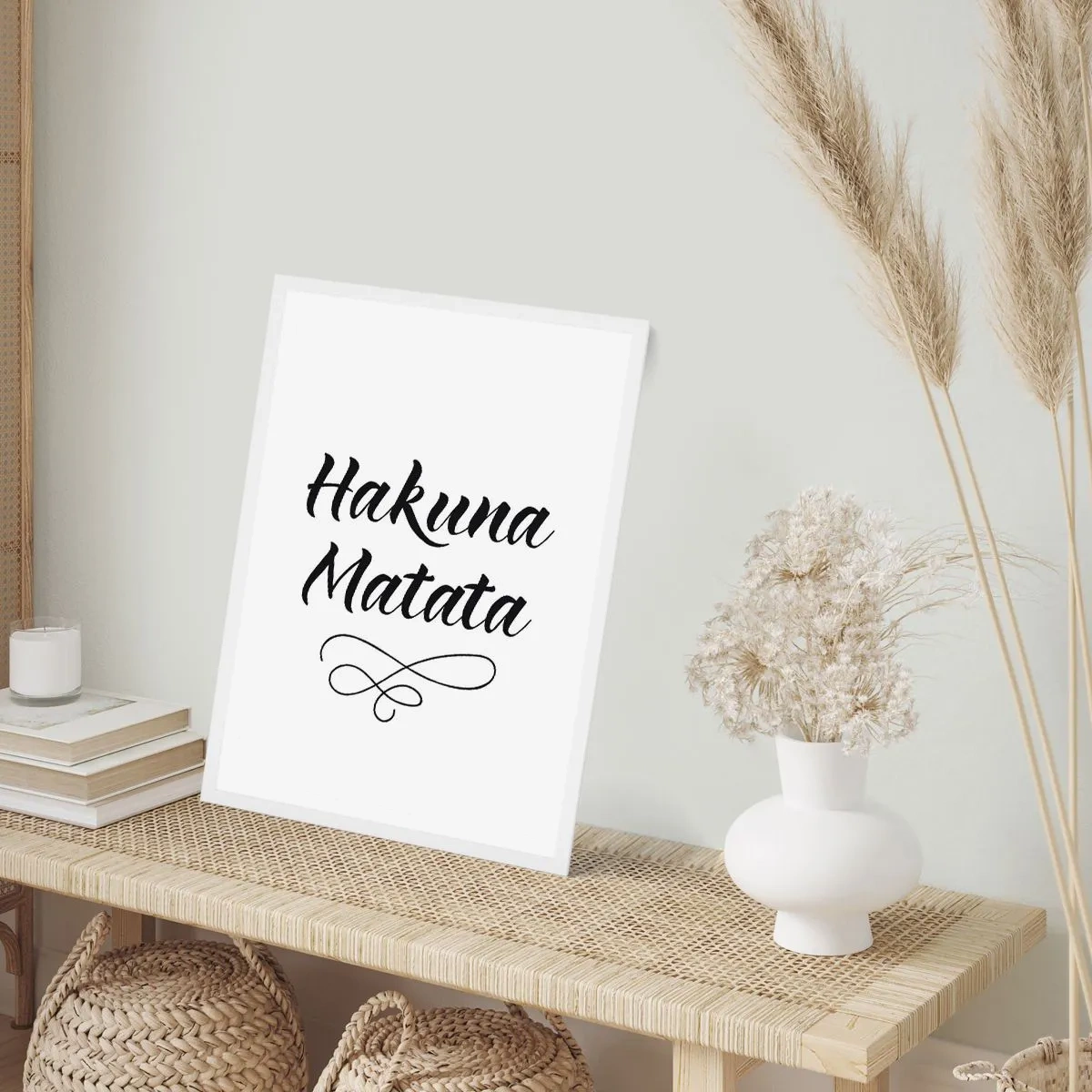 Plakat i hvid ramme - Bedste råd - 70x100 cm