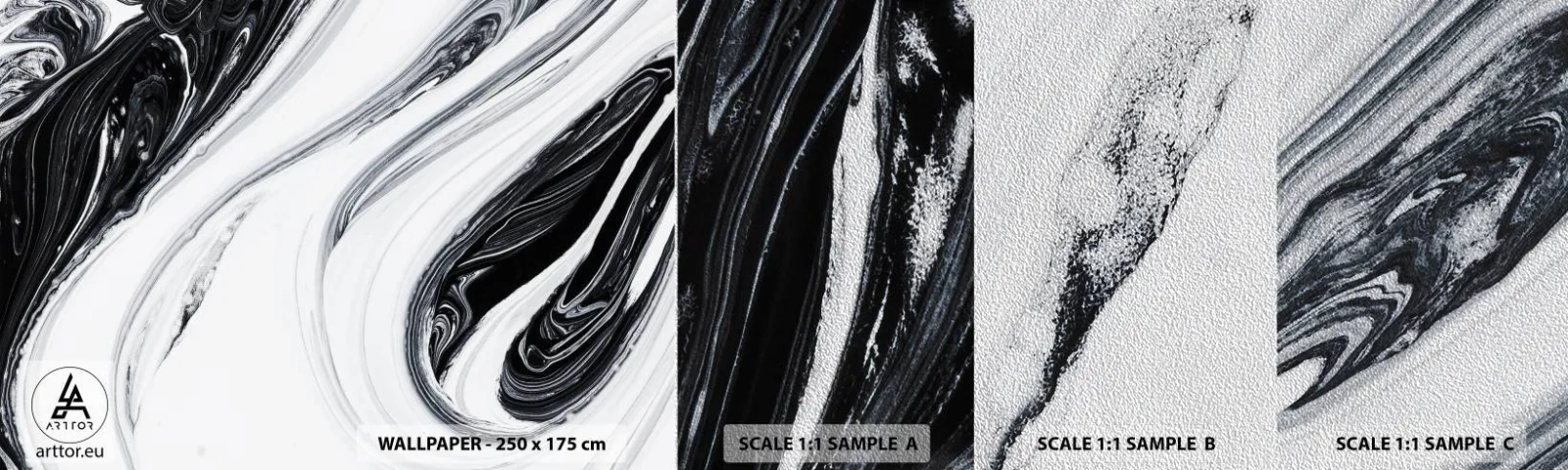 Prøve Fototapet Premium Sand - Kombination af modsætninger - Maling, Stykke, Moderne - 100x30 cm